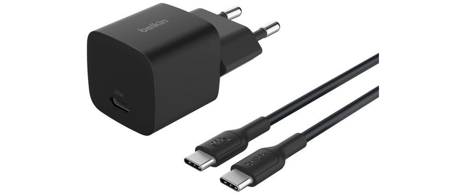 Belkin BoostCharge USB-C Ladegerät PD und P inkl. 1m USB-C, Schwarz