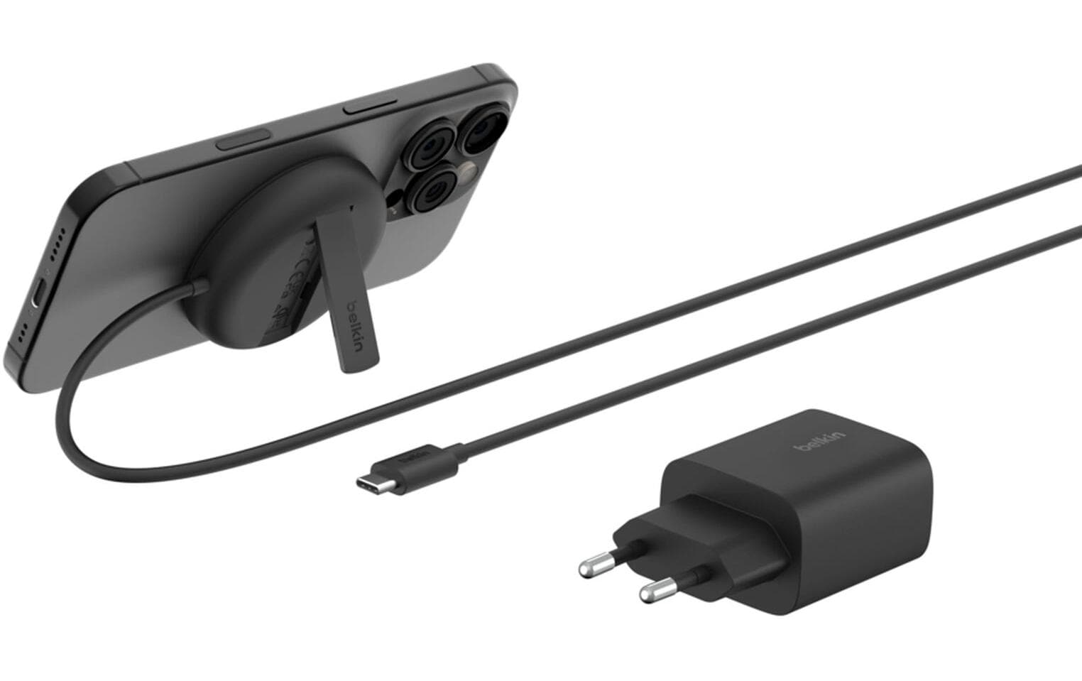 Belkin qi2 wireless mag ladegerät mit Netzt 15W, Weiss, inkl. Netzteil