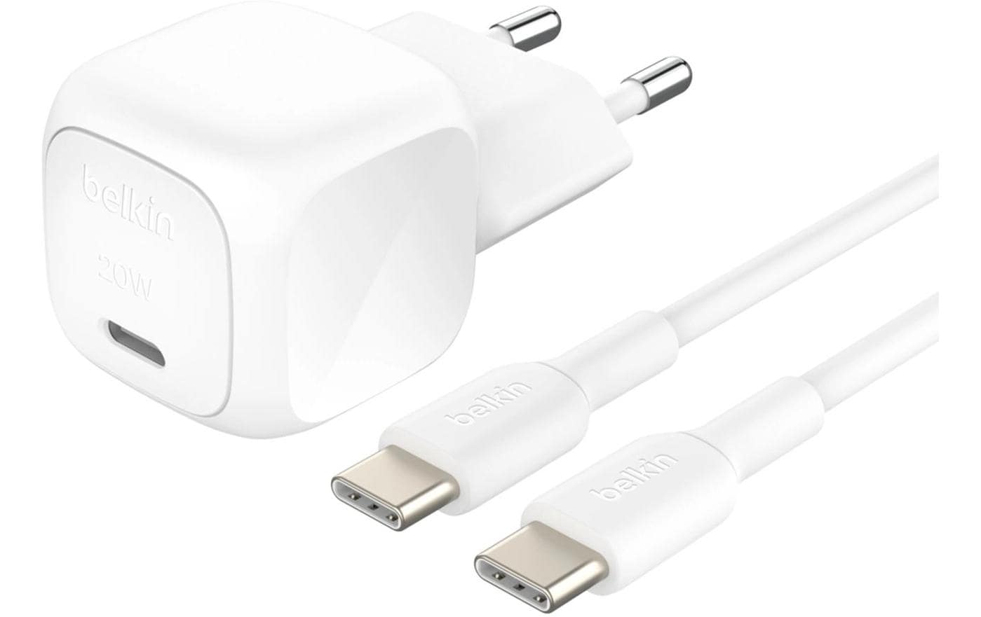Belkin BoostCharge Ladegerät inkl 1m Kabel 20W, Usb-c / usb-c, Weiss