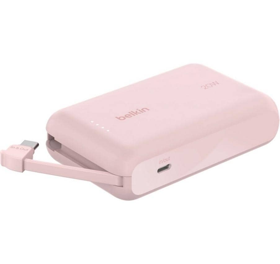Belkin Power Delivery Powerbank 20W USB-C-Kable, Rosa
