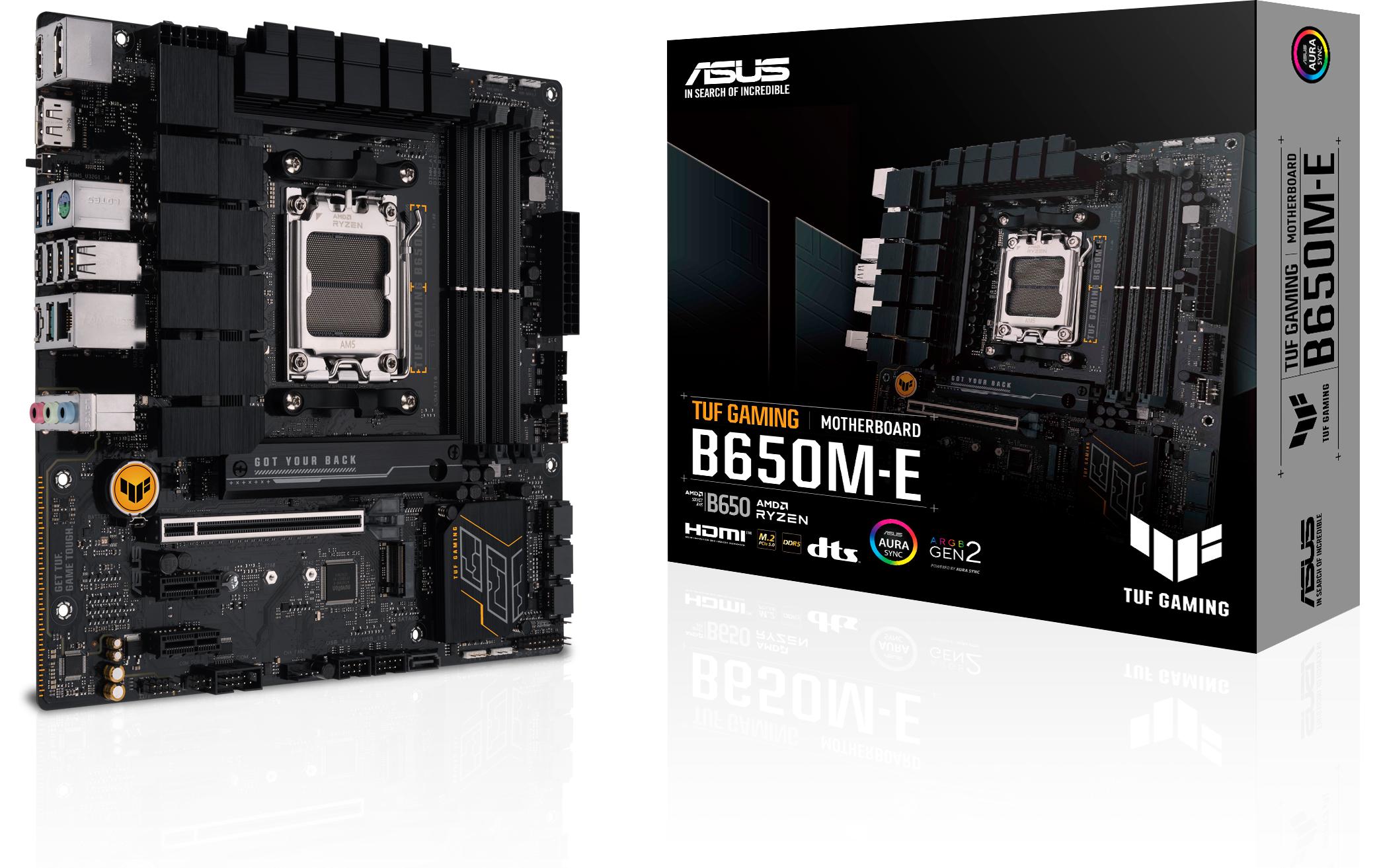 ASUS TUF GAMING B650M-E, mATX AM5, AMD B650, 4x DDR5, PCIe 4.0