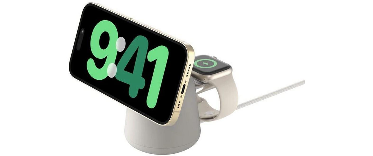 Belkin BoostCharge 2in1 15W ladestation 15W, Sand