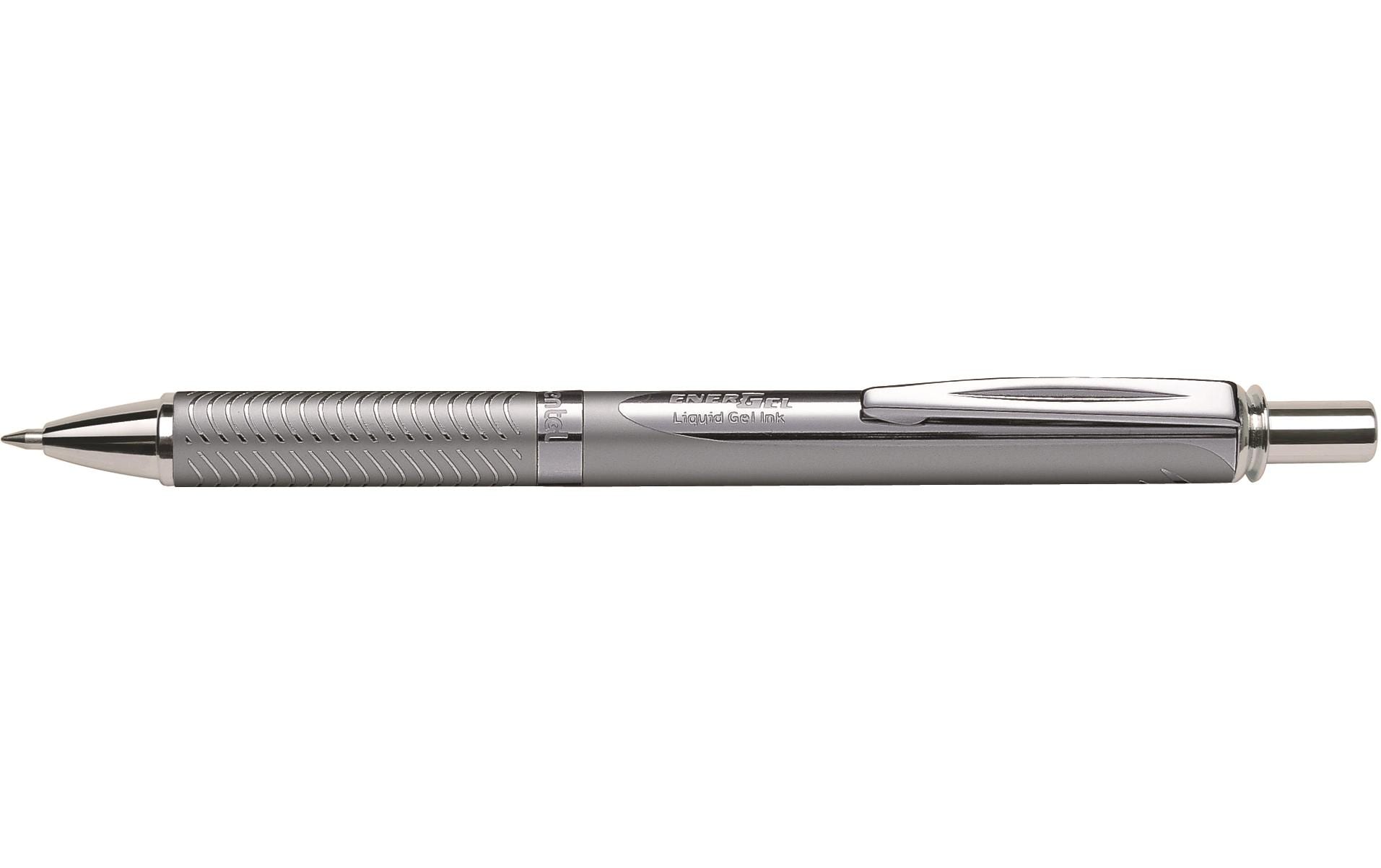 Pentel Gelroller EnerGel Sterling 0.7mm, Schaft silber, Tinte blau