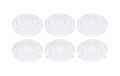 Kadastar Fleischfondue-Teller oval weiss 6 Stk. Keramik, 30 x 22 cm, weiss