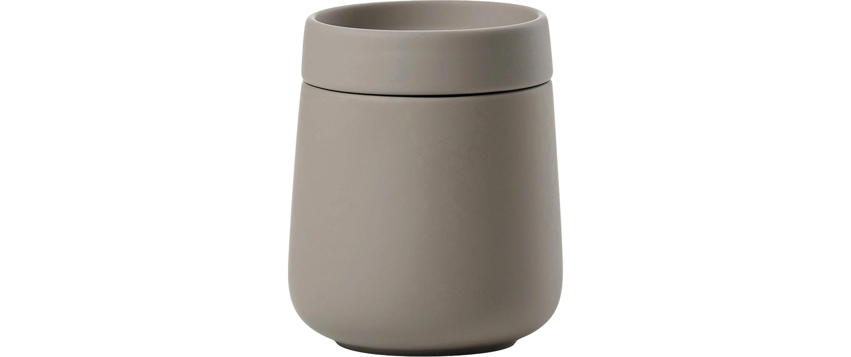 Zone Aufbewahrungsbehälter Nova One, Taupe mit Deckel, 8.7x10.8 cm (DxH), Steingut