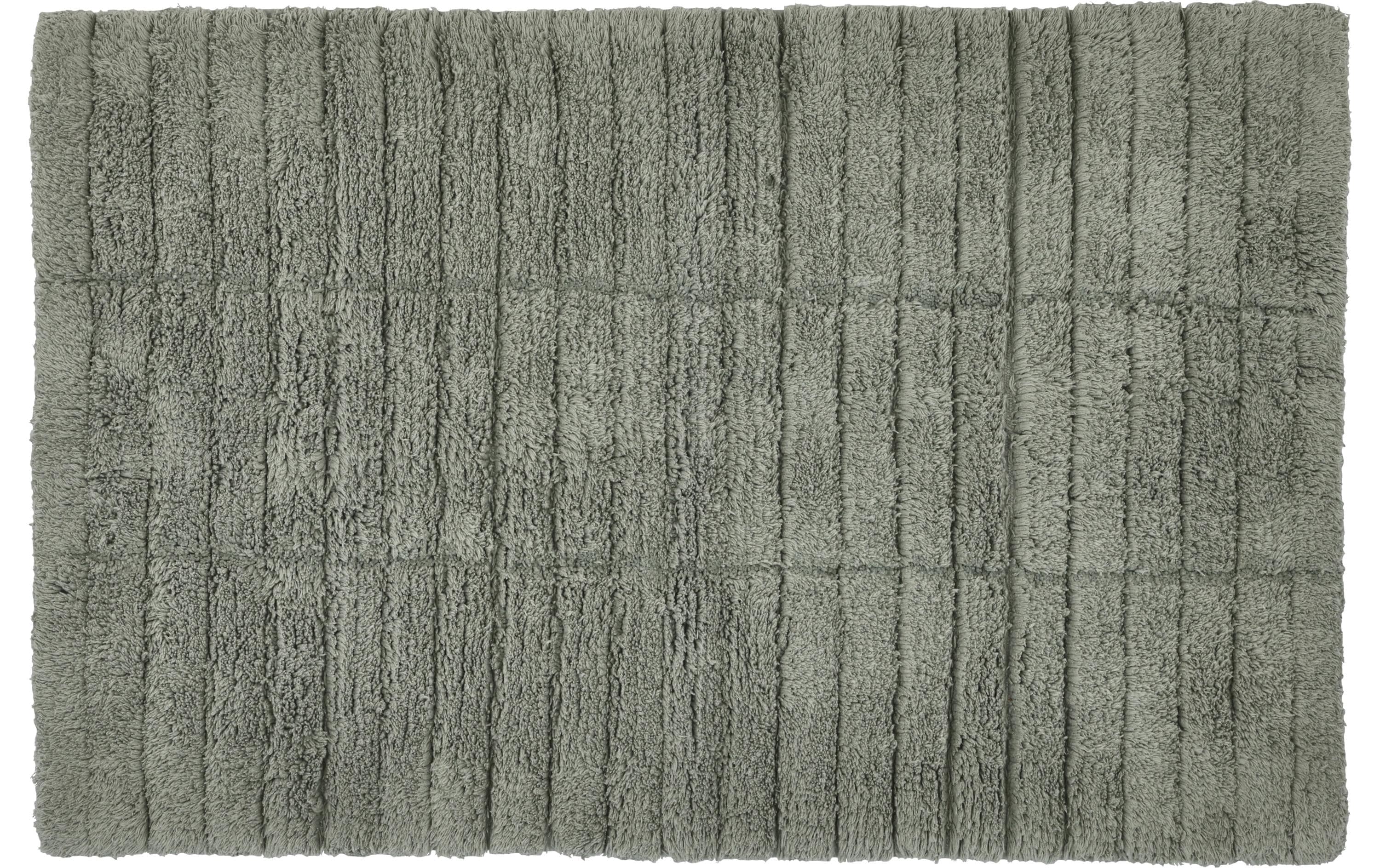 Zone Badeteppich Tiles 50x80cm, Matcha 100% Cotton/1800 g, waschbar 60 Grad