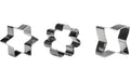 Ibili Set von 6 Guetzli-Ausstecher Edelstahl