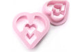 Ibili Set von 2 Guetzli-Donut-Ausstecher Herzform 5,5 + 8 cm