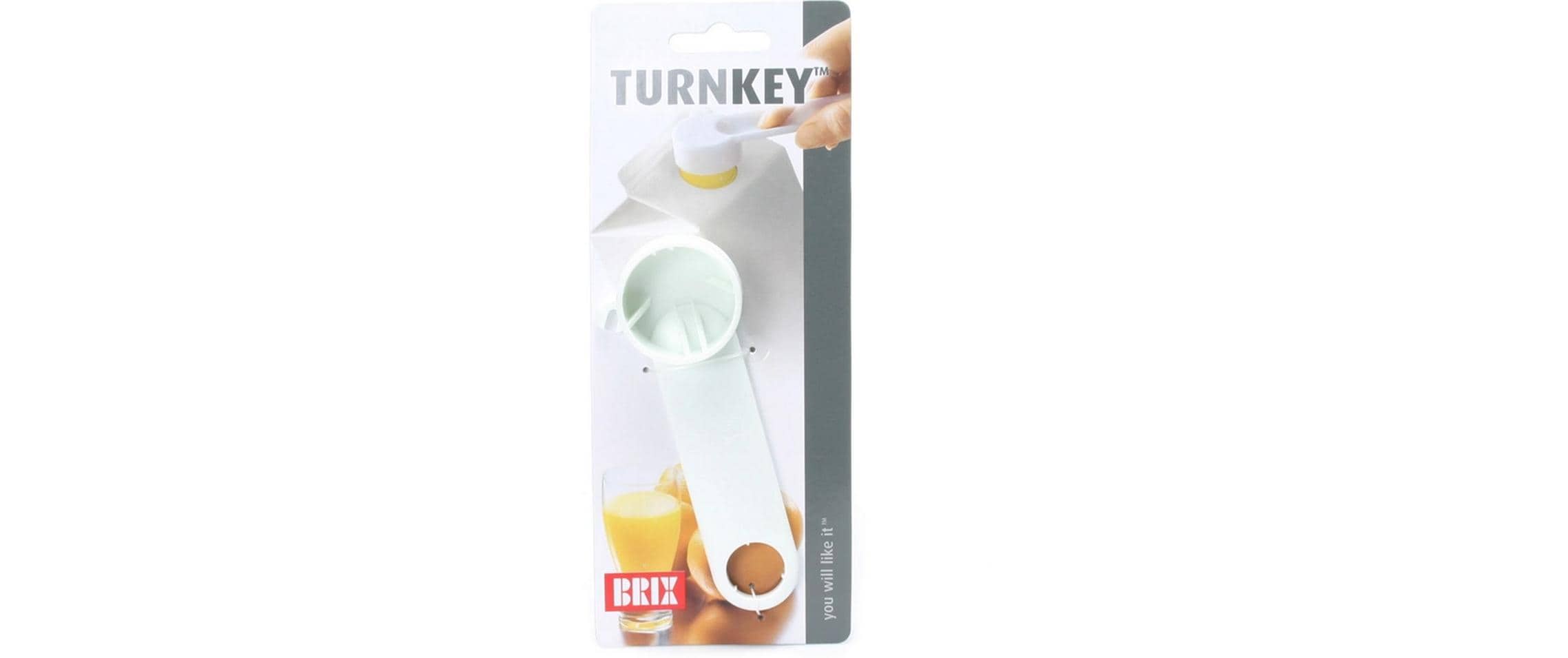 Brix Turnkey Kartonöffner Weiss, 13 x 5 x 2 cm