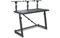 Gravity GFDJT01 DJ Tisch mit flexibler Lautsprecher und Laptop Ablag