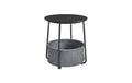 Vasagle Couchtisch mit Ablage & Korb 45x51 cm (DxH), Spanplatte, Stahl,Polyester