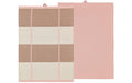 Södahl Geschirrtuch 50 x 70 cm 2 Stck. Blocks, Rose