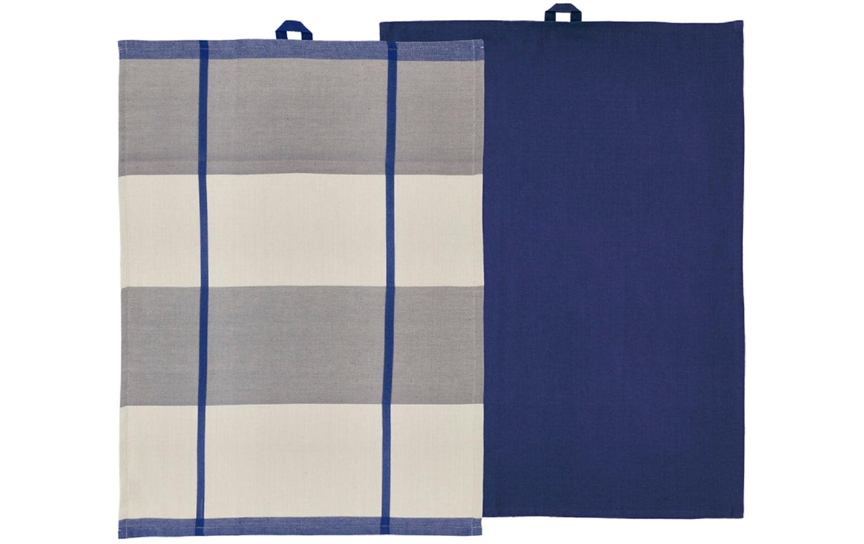 Södahl Geschirrtuch 50 x 70 cm 2 Stck. Blocks, Royal Blue
