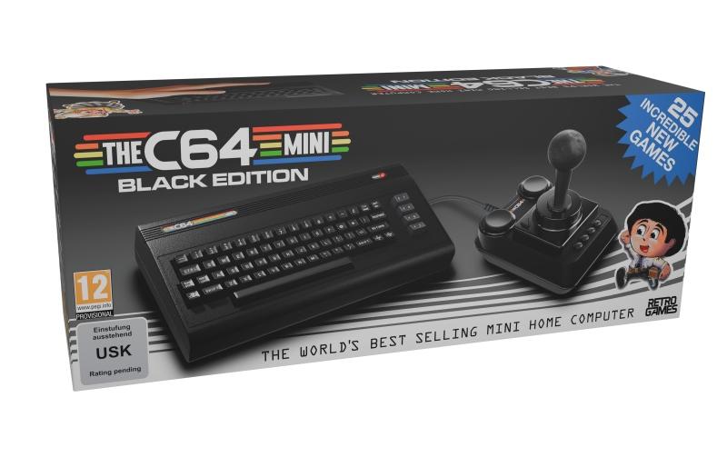 Commodore C64 Mini Black Edition inkl. 25 Games, 1 Joystick, HDMI