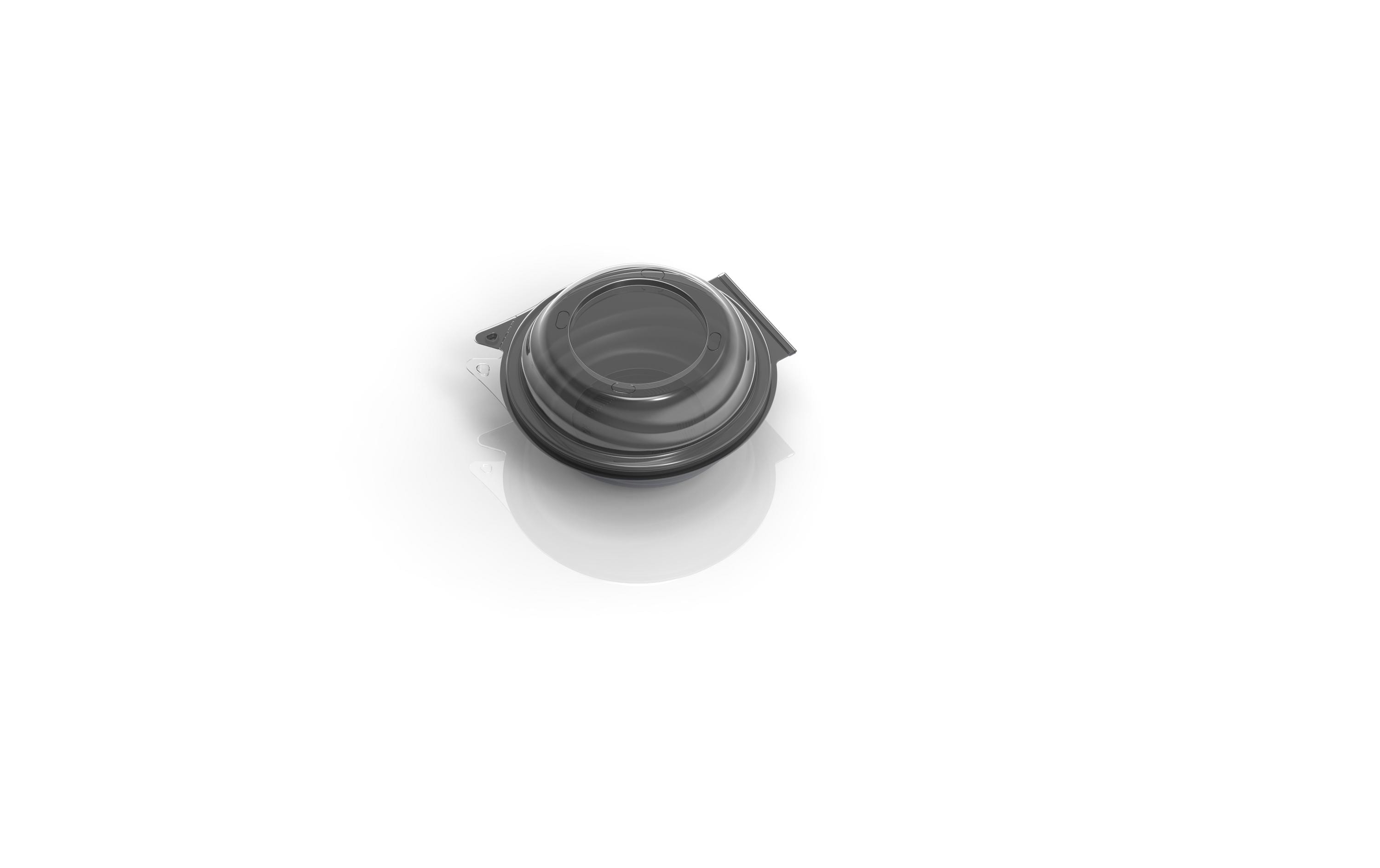 Duni Vista Menuschale klein 532ml, 25 Stk. grau mit Deckel