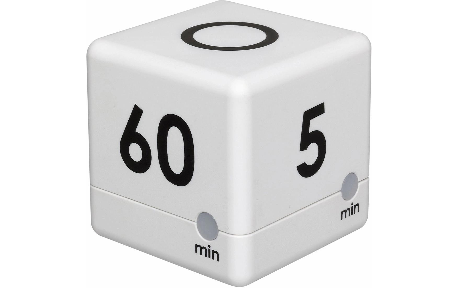TFA CUBE TIMER Digitaler Würfel-Timer Exkl. 2 x 1,5 V AAA, Weiss