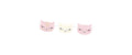 Partydeco Girlande Katze 1.4 m, weiss/rosa