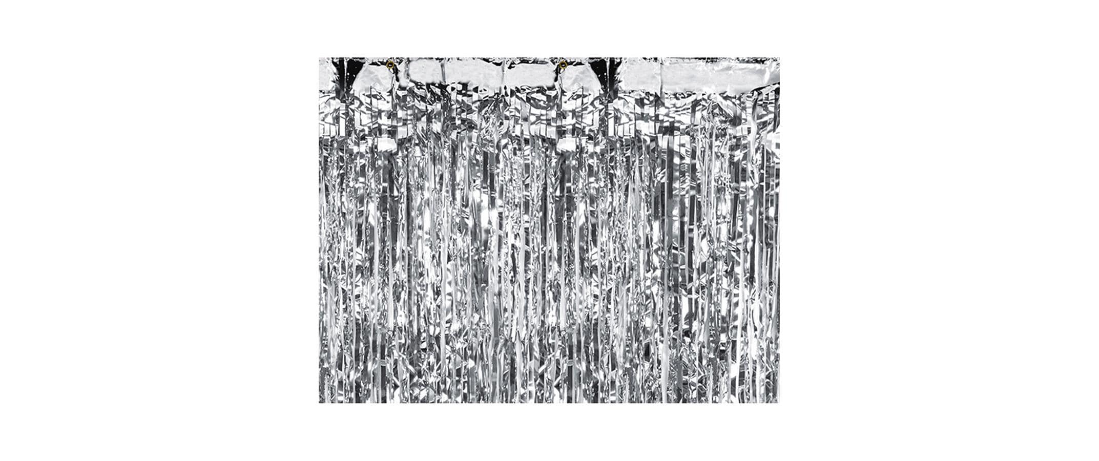Partydeco Vorhang 90 x 250 cm, silber