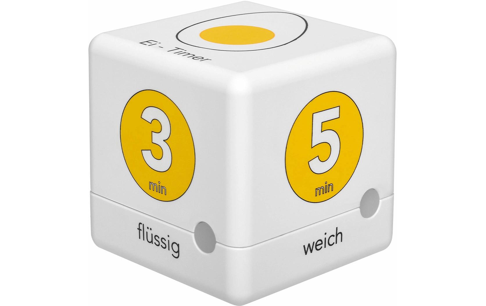 TFA CUBE TIMER Digitaler Eier-Timer Exkl. 2 x 1,5 V AAA, Gelb/Weiss
