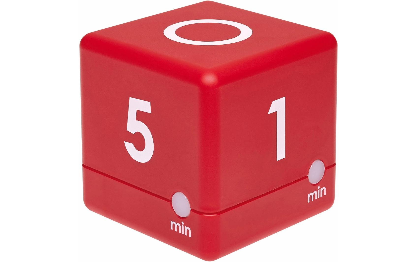 TFA CUBE TIMER Digitaler Würfel-Timer Exkl. 2 x 1,5 V AAA, Rot