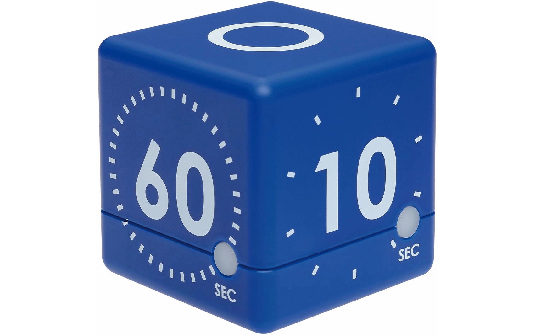 TFA CUBE TIMER Digitaler Würfel-Timer Exkl. 2 x 1,5 V AAA, Blau