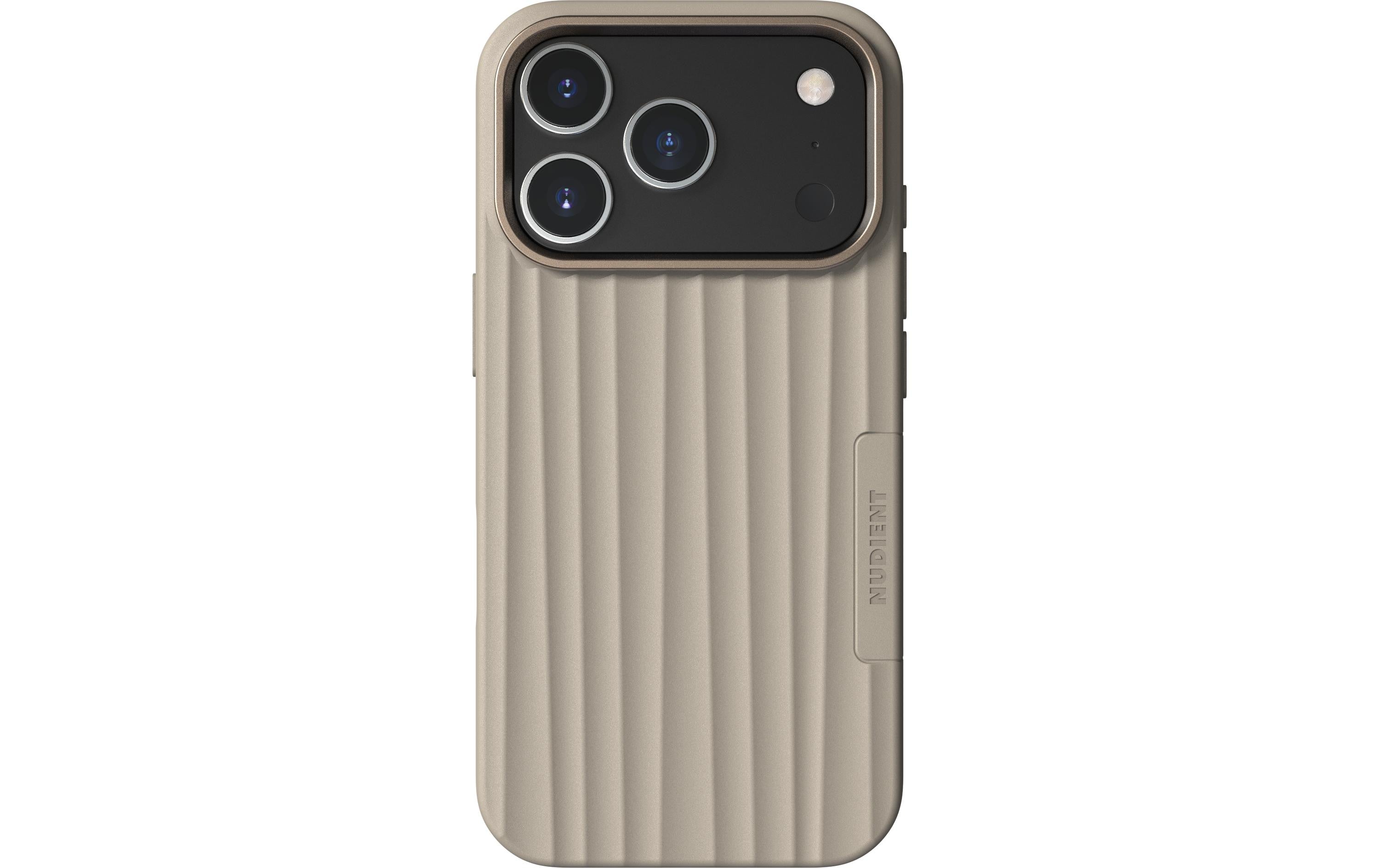 Nudient Bold MagSafe Linen Beige iPhone 17 Pro