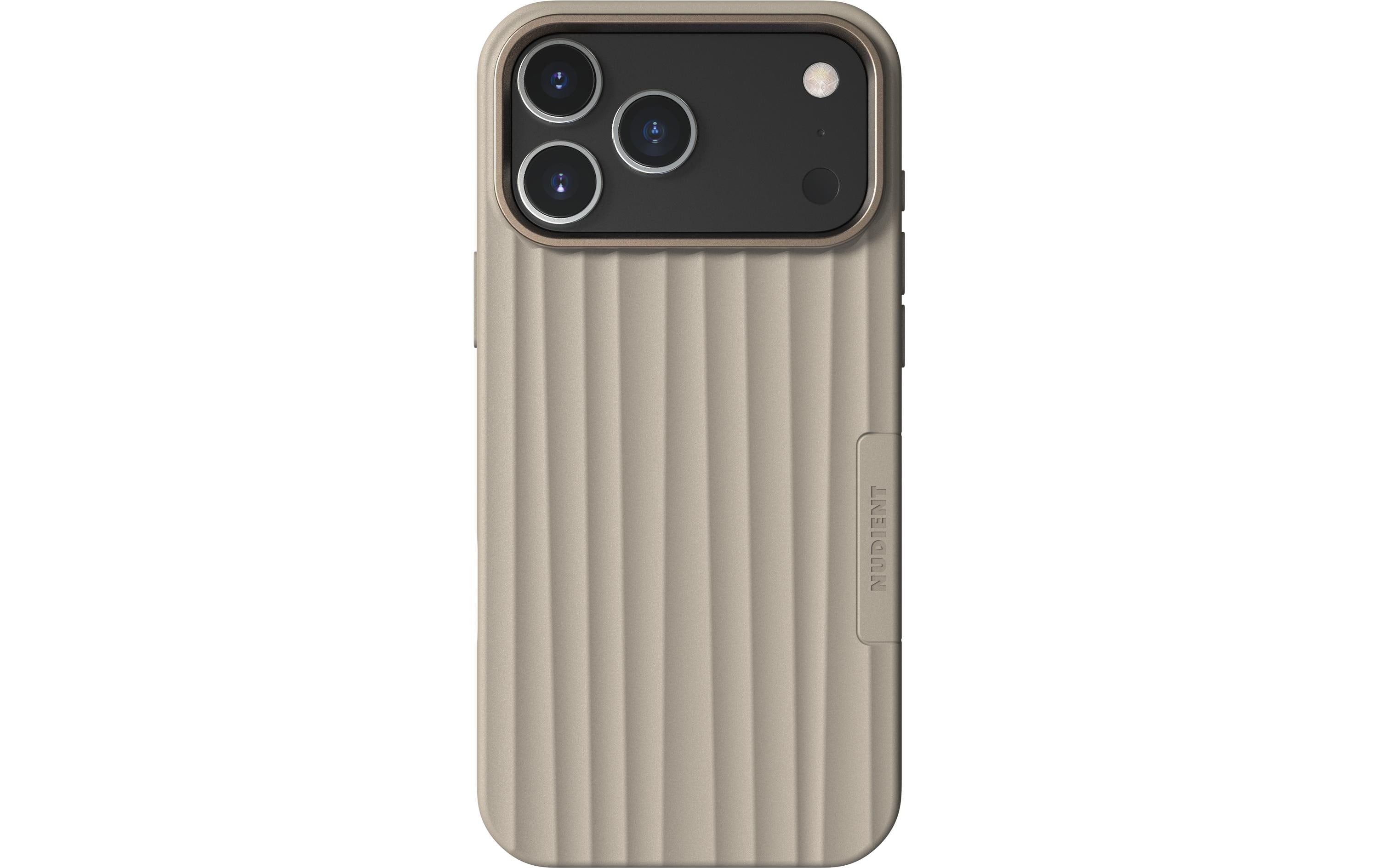 Nudient Bold MagSafe Linen Beige iPhone 17 Pro Max
