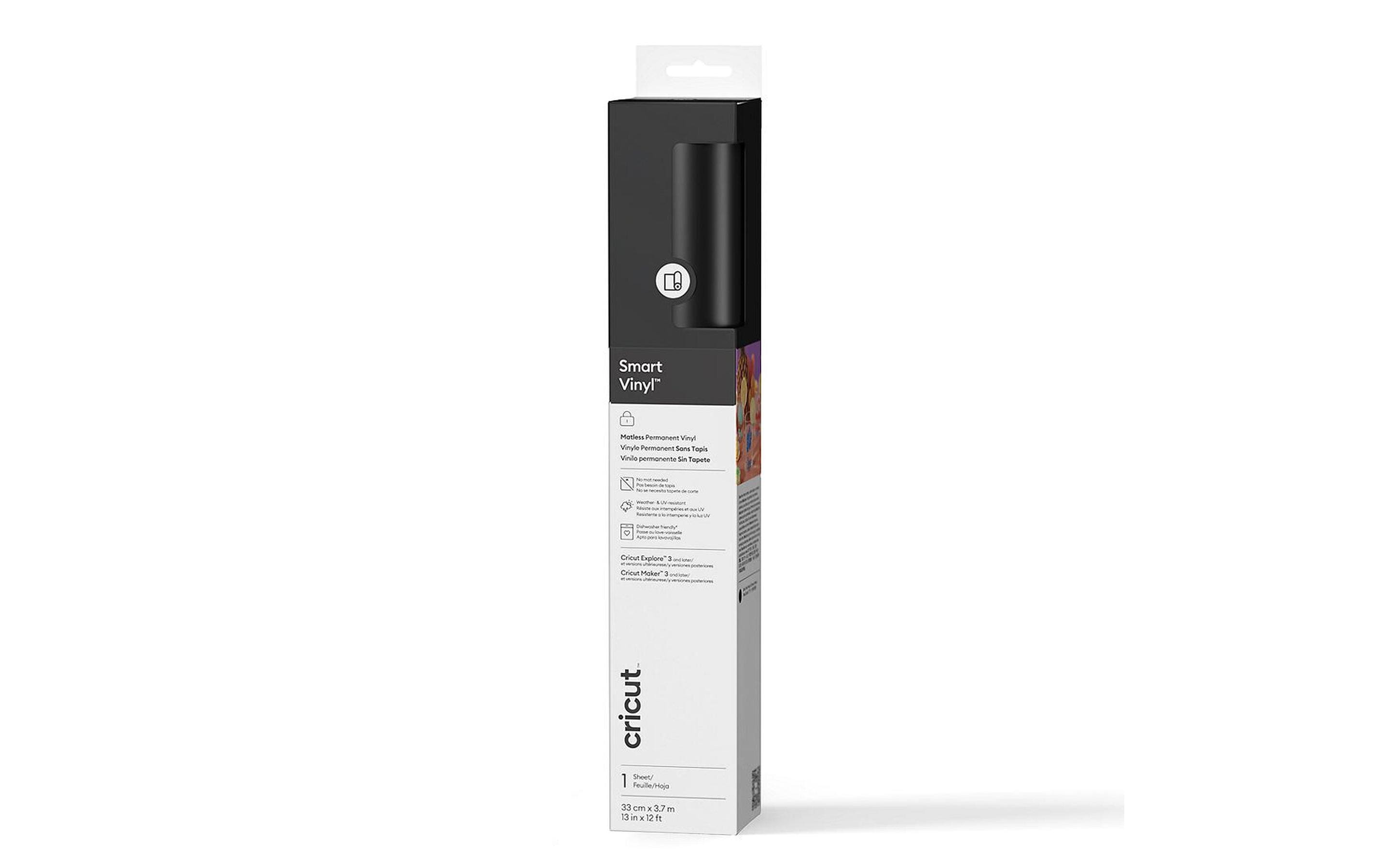 Cricut Vinylfolie Smart Permanent Schwarz 1 Rolle à 33 x 366 cm, Maker & Explore