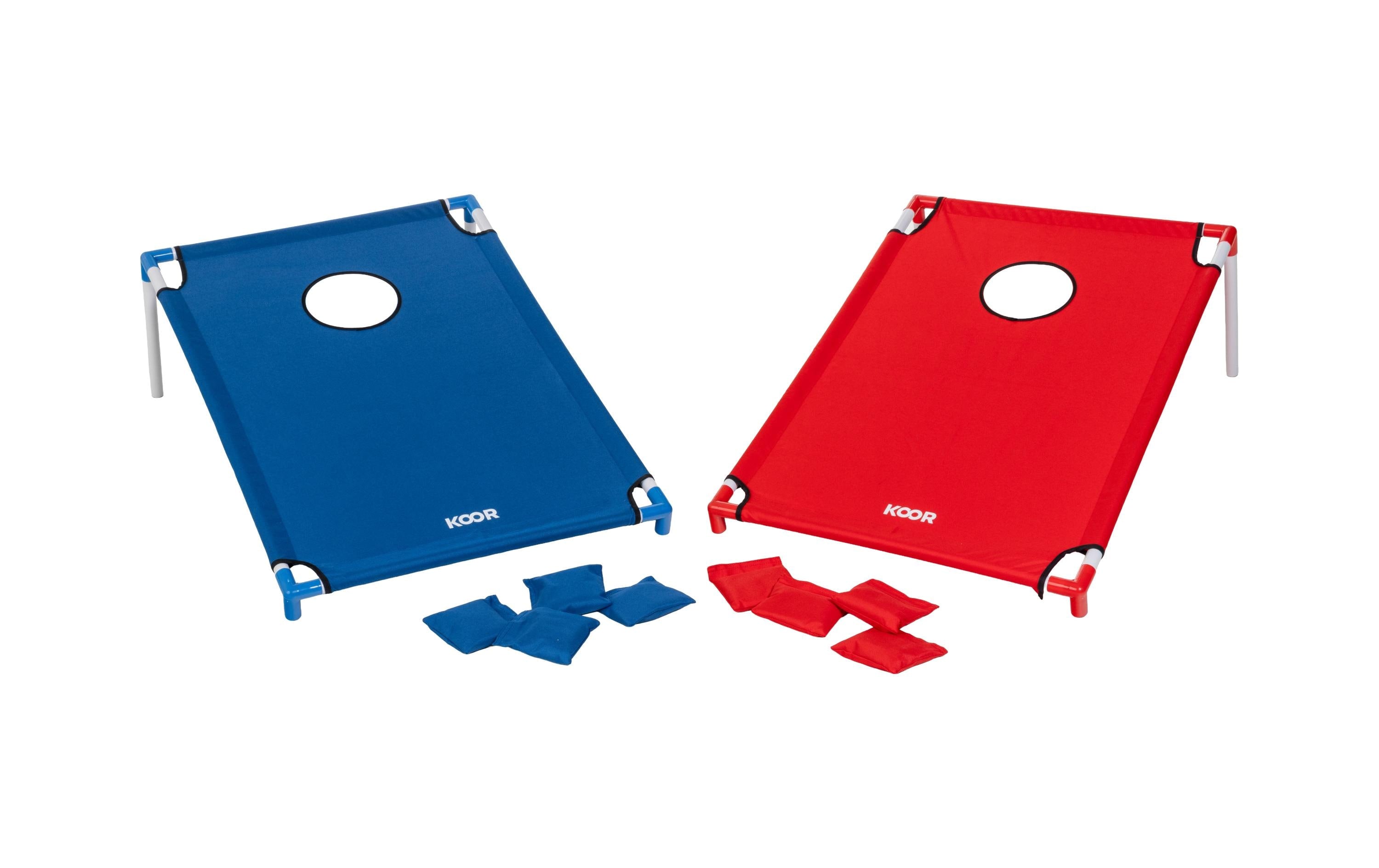 KOOR Cornhole Plastic Plastik, blau rot