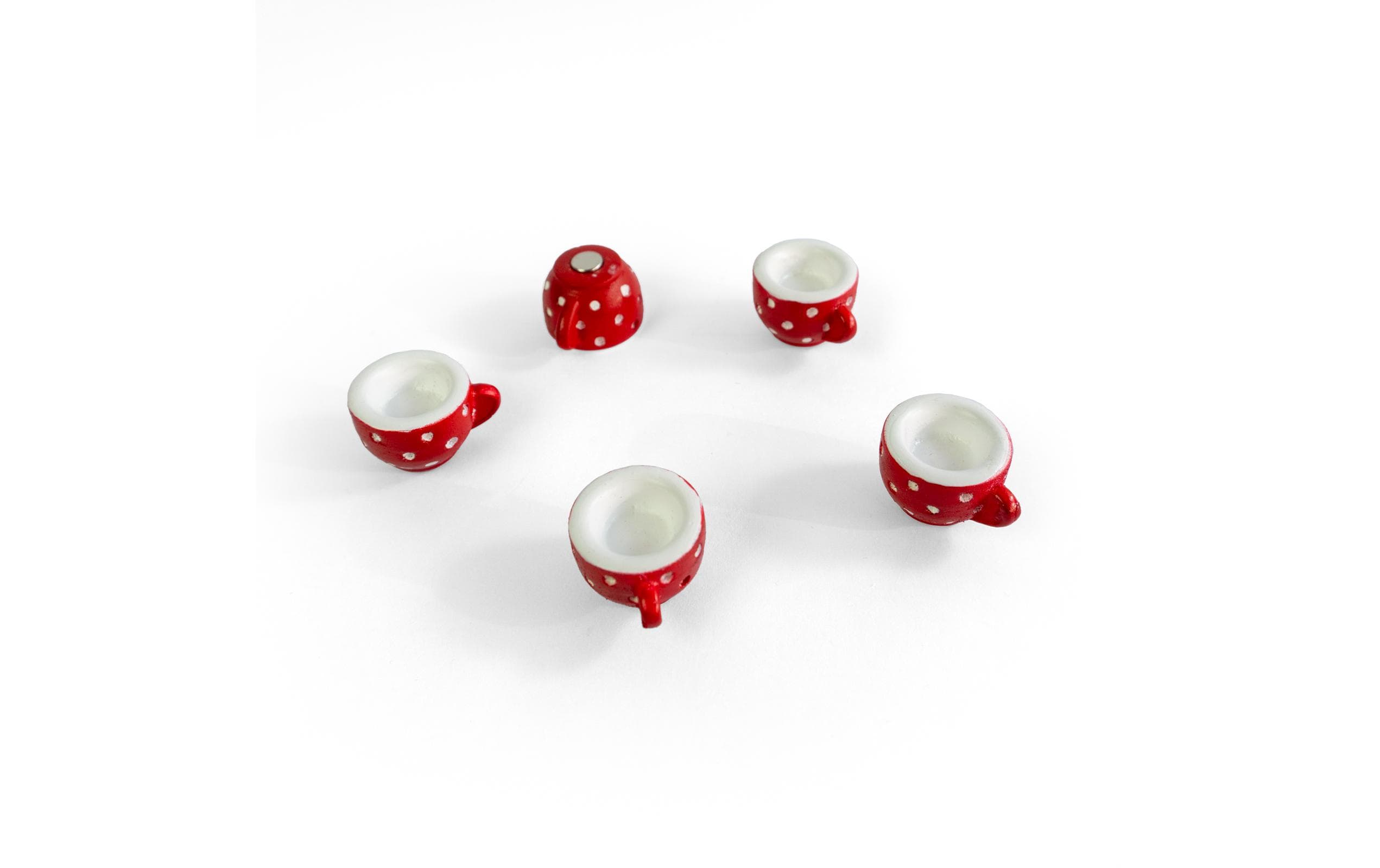 Trendform Magnete CUP 5er Set, rot/weiss