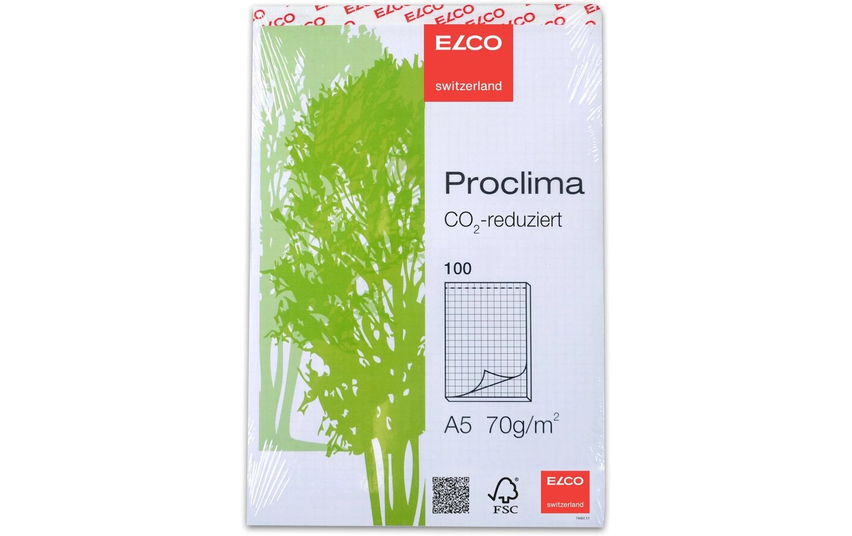 Elco Notizblock Proclima A5, 4 mm kariert, 70 g/m², 1 Stück