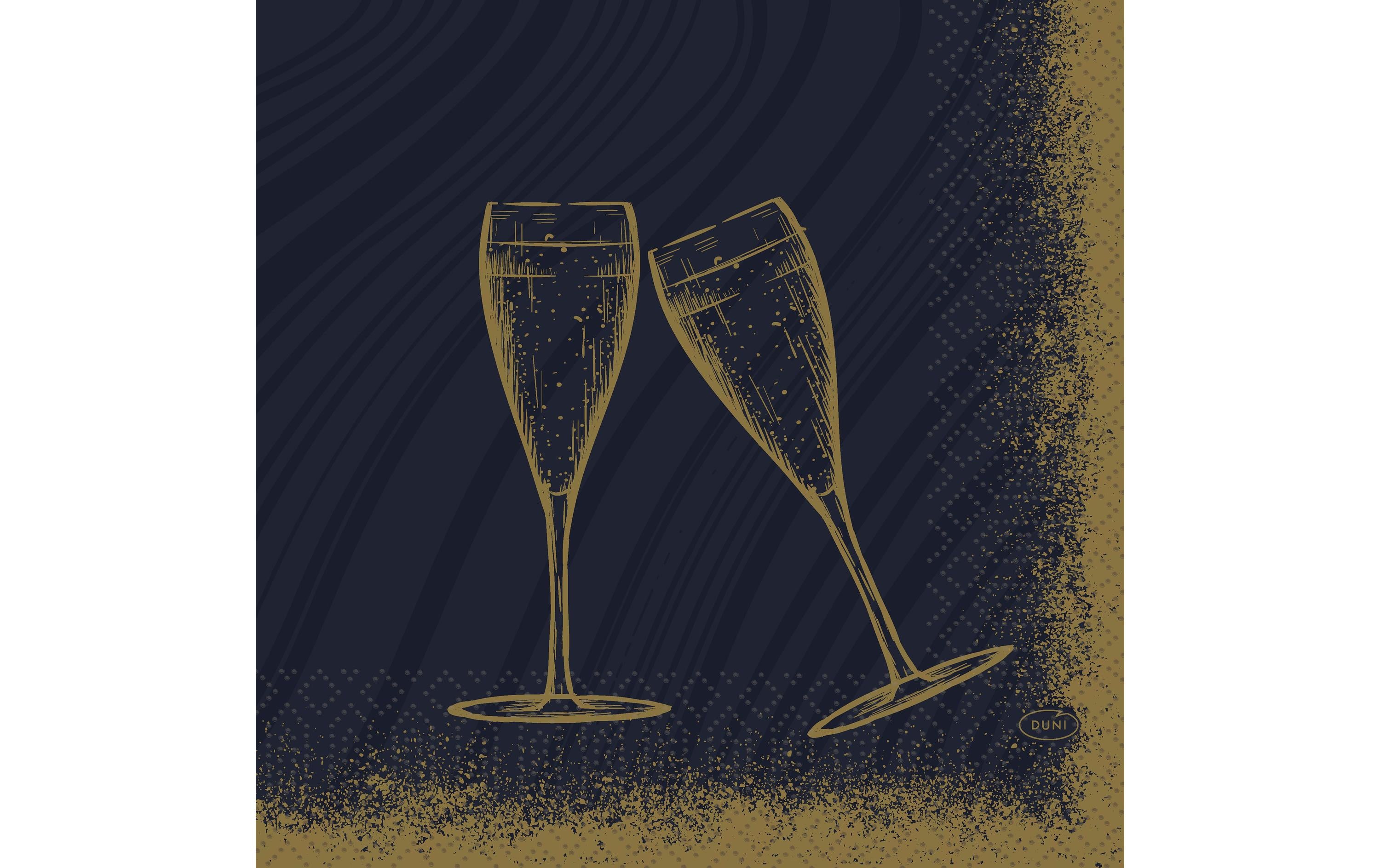 Duni Servietten 3-lagig Sparkly Cheers B. 33x33cm, 50 Stück