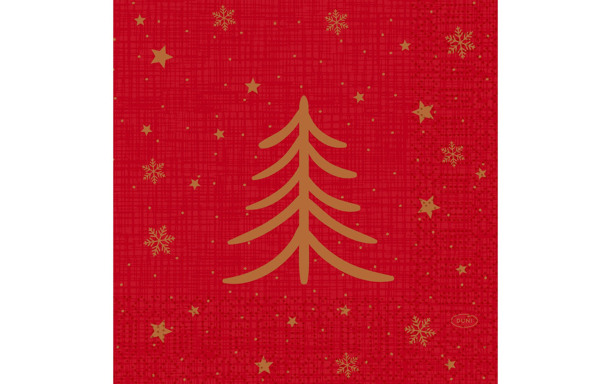 Duni Servietten 3-lagig Shimmer Trees 33x33cm, 50 Stück