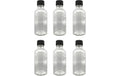 Hermia Einmachflasche 50 ml 6 Stück Glas, schwarzer Deckel