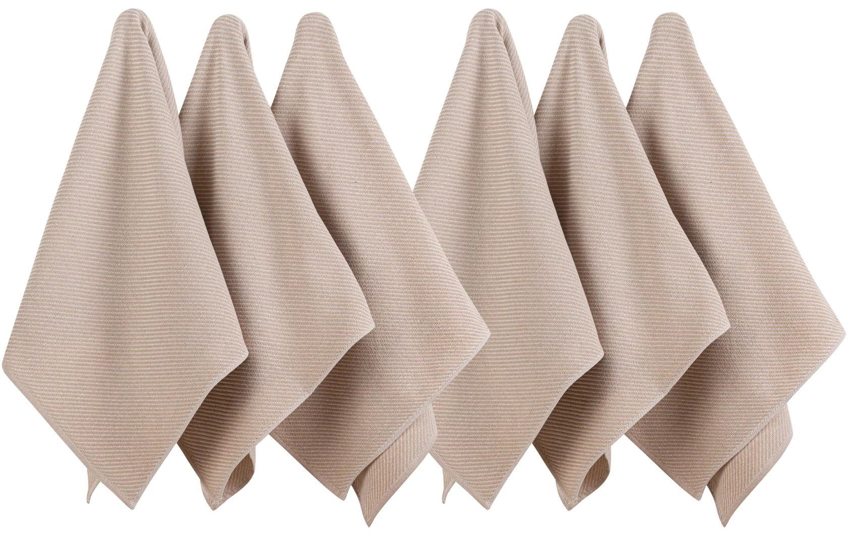 Hermia Geschirrtuch Eloise beige 6 Stück, 90% Baumwolle/ 10% Polyester