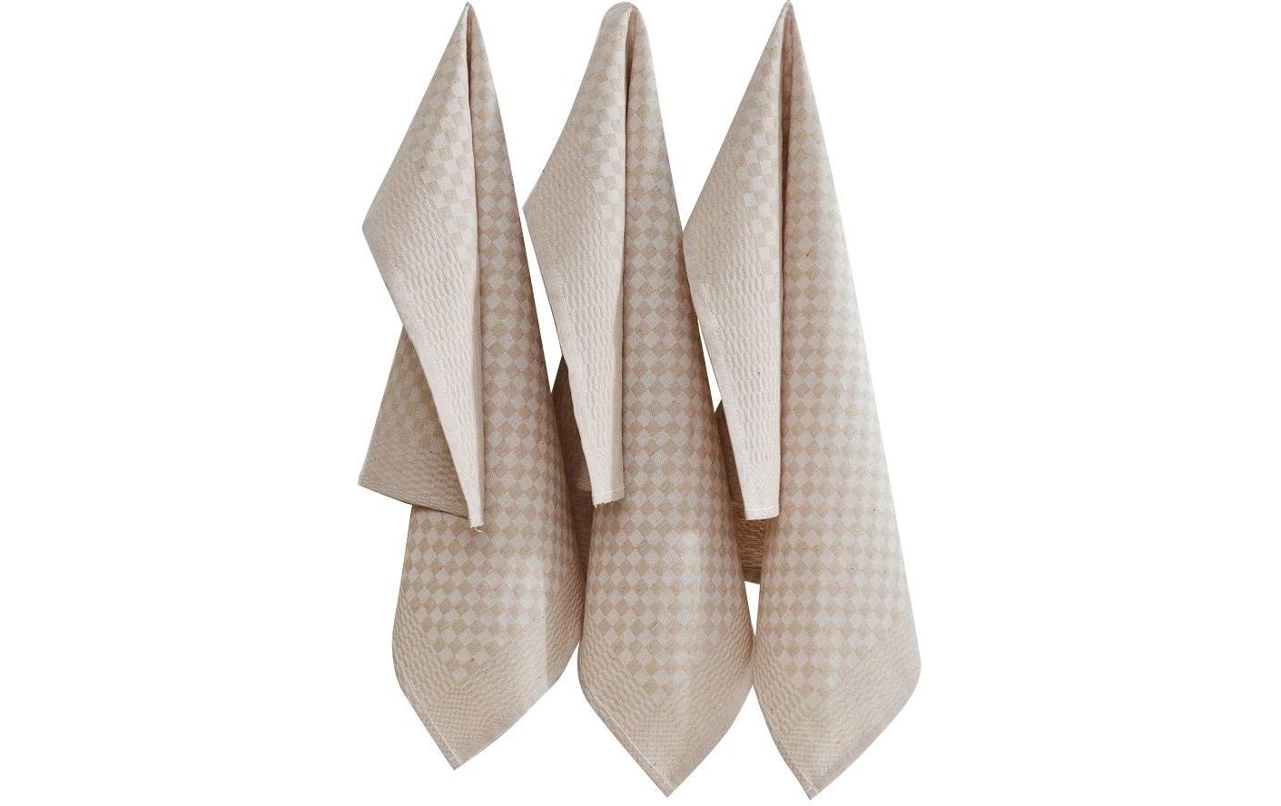 Hermia Geschirrtuch Lola acrème 10 Stück, 80% Baumwolle/20% Polyester