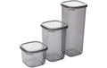 Hermia Vorratsdosen-Set 6-teilig anthrazit 2x 550ml, 2x 1200ml, 2x 1750ml