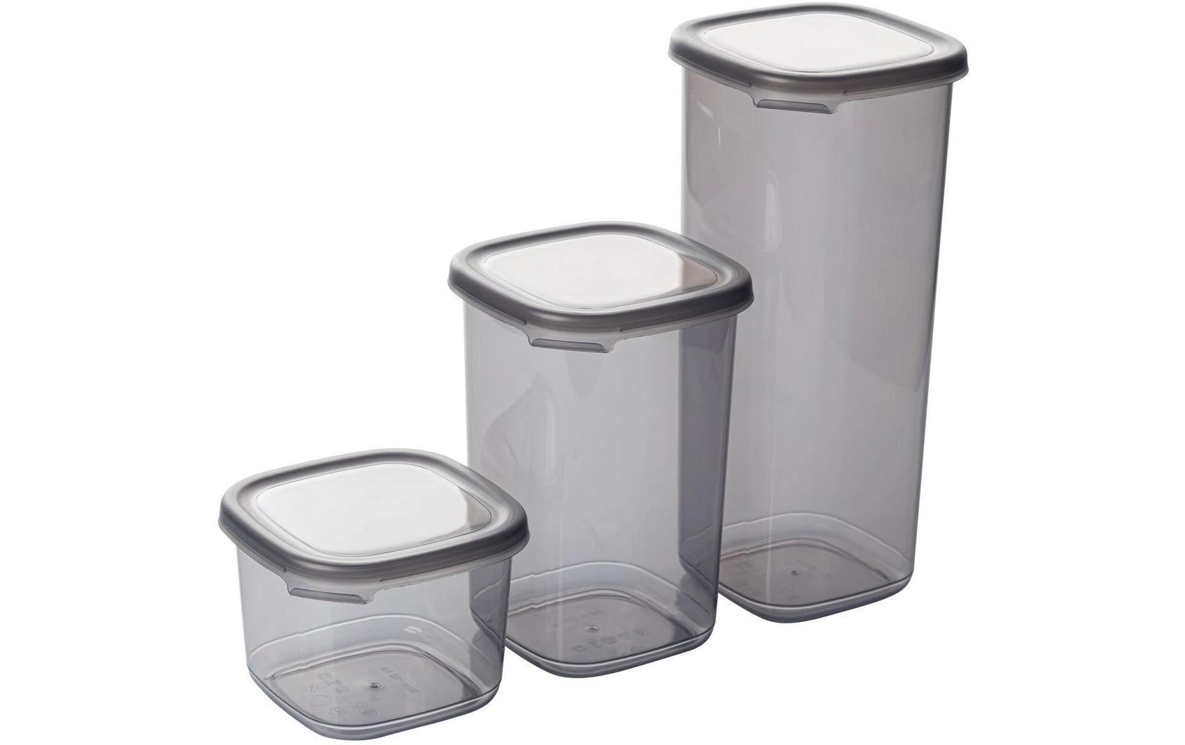 Hermia Vorratsdosen-Set 6-teilig anthrazit 2x 550ml, 2x 1200ml, 2x 1750ml