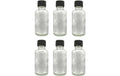 Hermia Einmachflasche 30 ml 6 Stück Glas, schwarzer Deckel