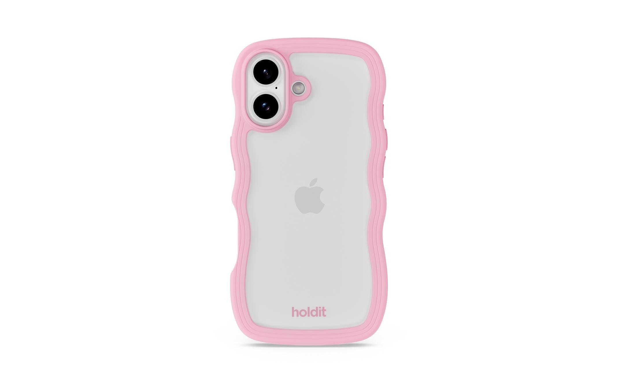 Holdit Wavy Case Pink/Transparent iPhone 17