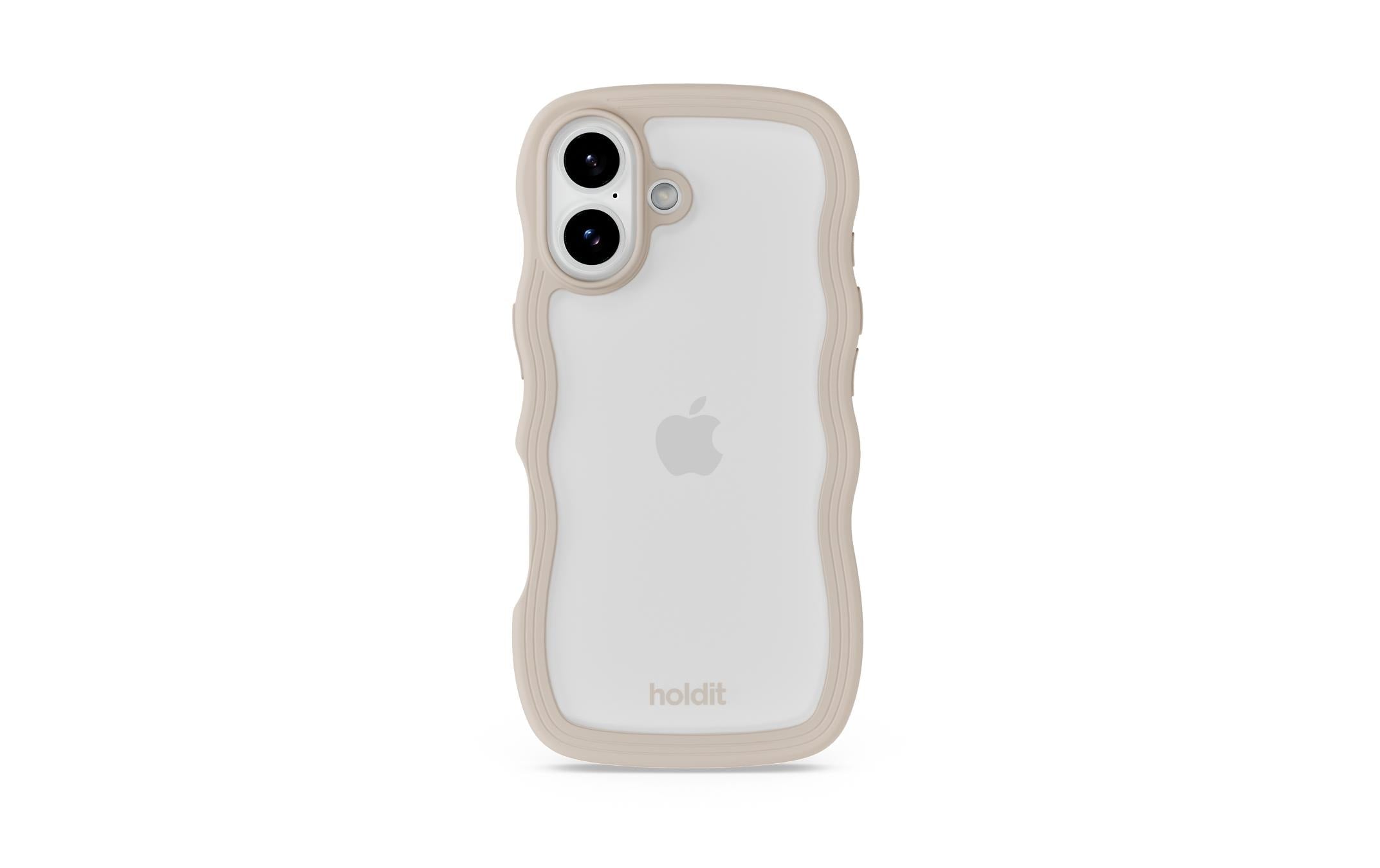 Holdit Wavy Case Beige/Transparent iPhone 17