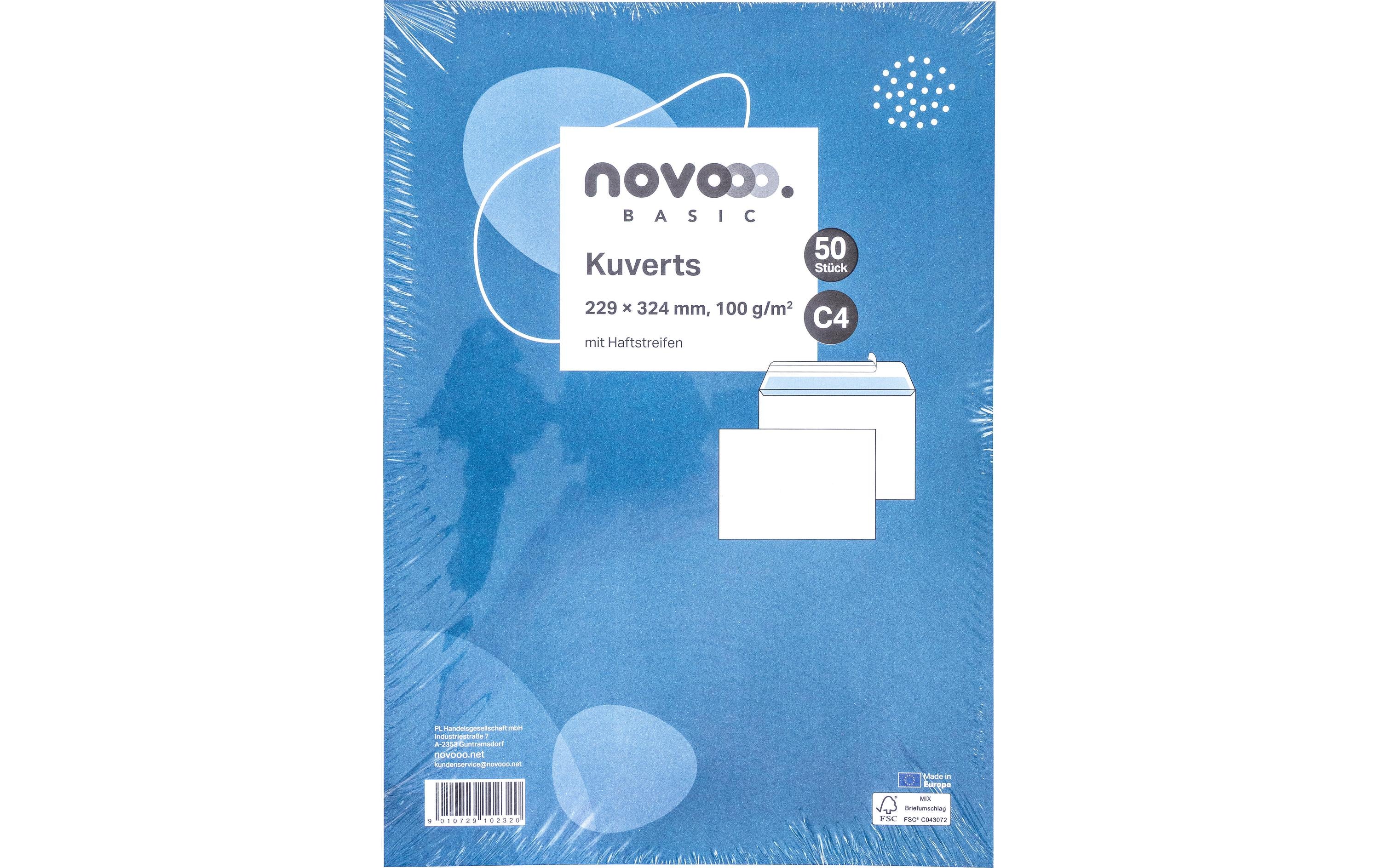 NOVOOO Couvert o/Fenster C4 731512 100g, weiss 50 Stück