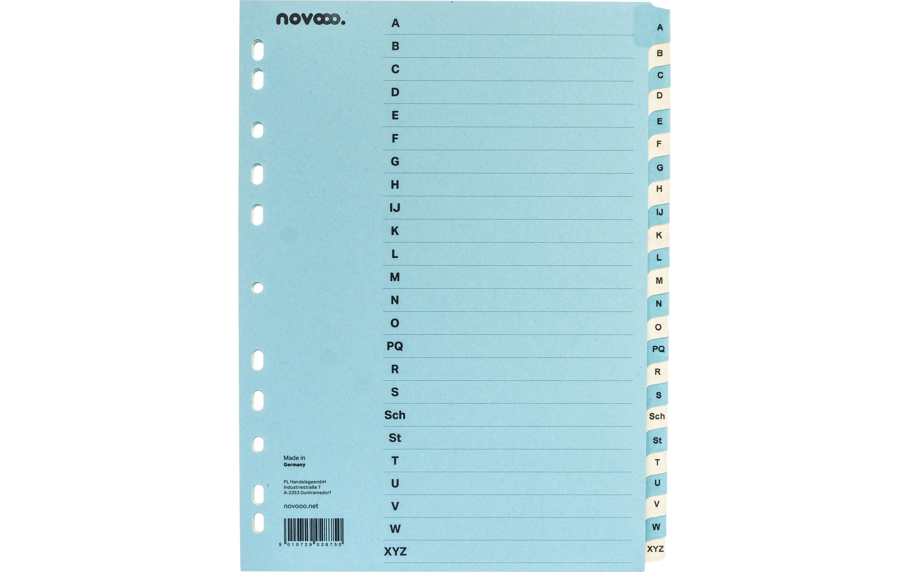 NOVOOO Kartonregister blau/beige A4 40572 A-Z