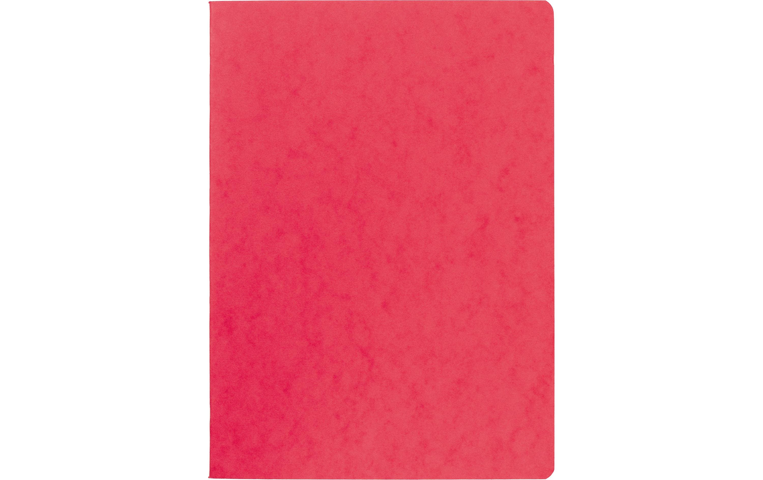 NOVOOO Pressspanheft rot  A4 729793 5mm kariert, 80g,Rand 48 Blatt