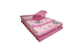 Stoff-Set Jersey Pferd rosa 2x1m Stoff, 0.5m Bund