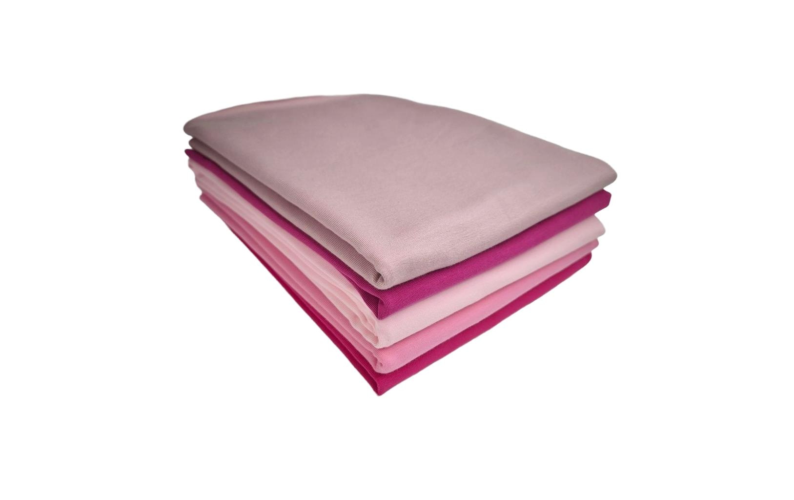 Stoff-Set Jersey Uni Rosatöne 5x0.5m Stoff