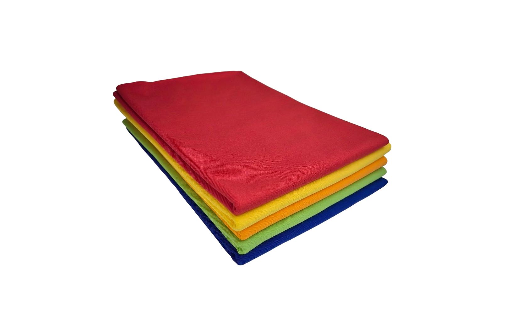 Stoff-Set Jersey Uni Primärfarben 5x0.5m Stoff