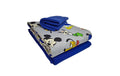 Stoff-Set French Terry Mickey Mouse blau, 2x1m Stoff, 1m Bund