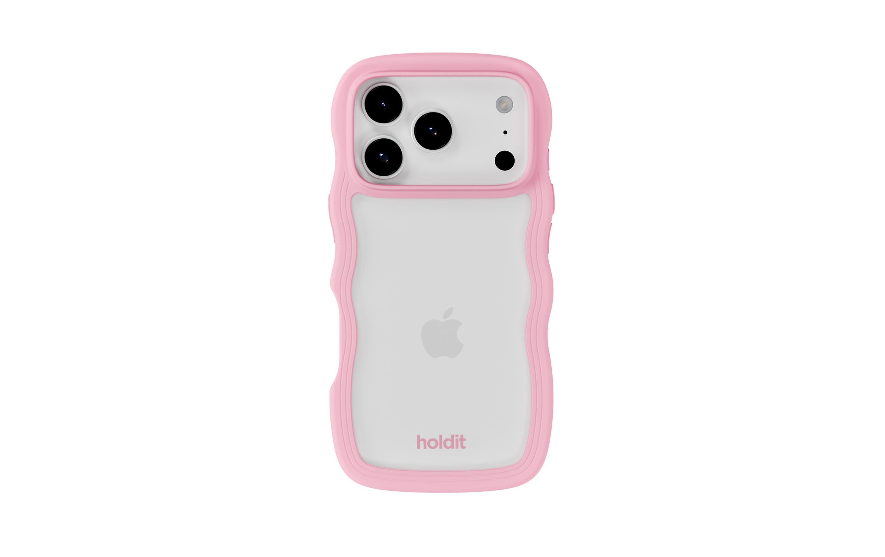 Holdit Wavy Case Pink/Transparent iPhone 17 Pro Max