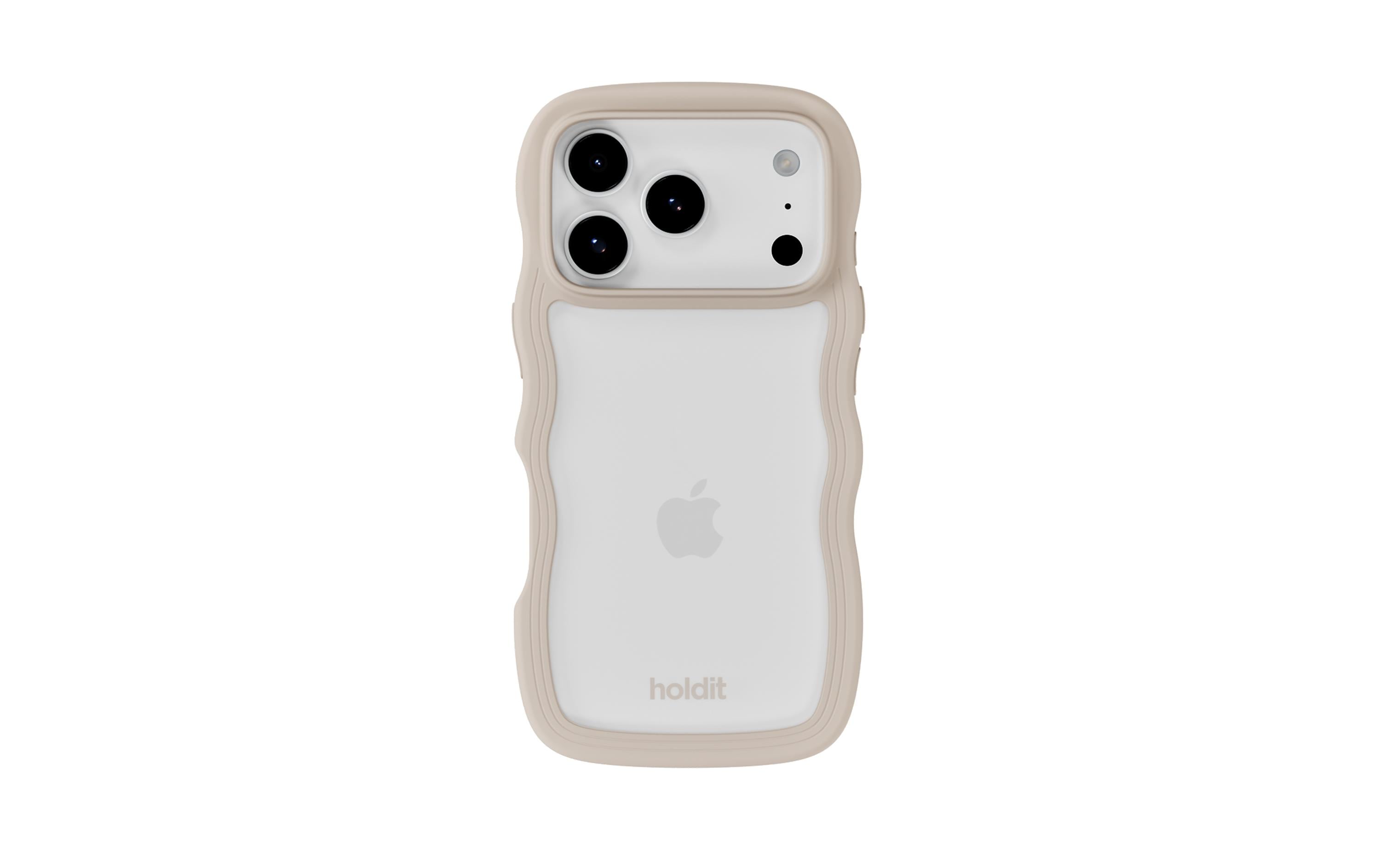 Holdit Wavy Case Beige/Transparent iPhone 17 Pro Max